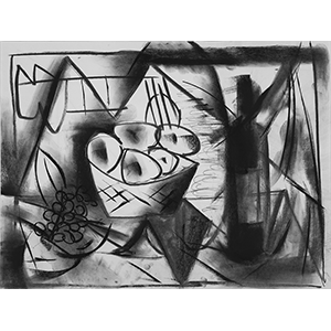 Still Life with Guitar Fruit and Wine