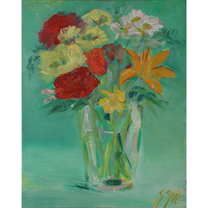 Day Lily and Daisies