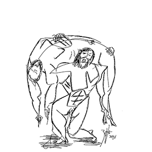 Hercules Wrestling the Giant Antaeus