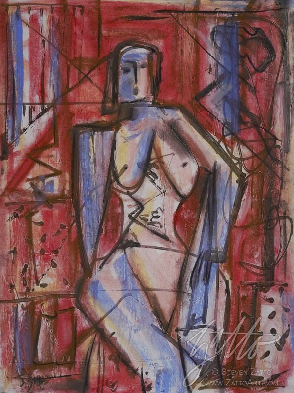 Red Female Figure