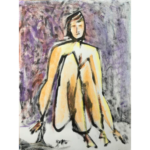 Seated Nude with Black Towel