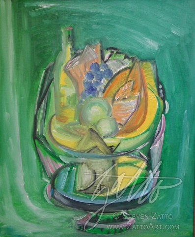 Still Life with Fruit and Melon